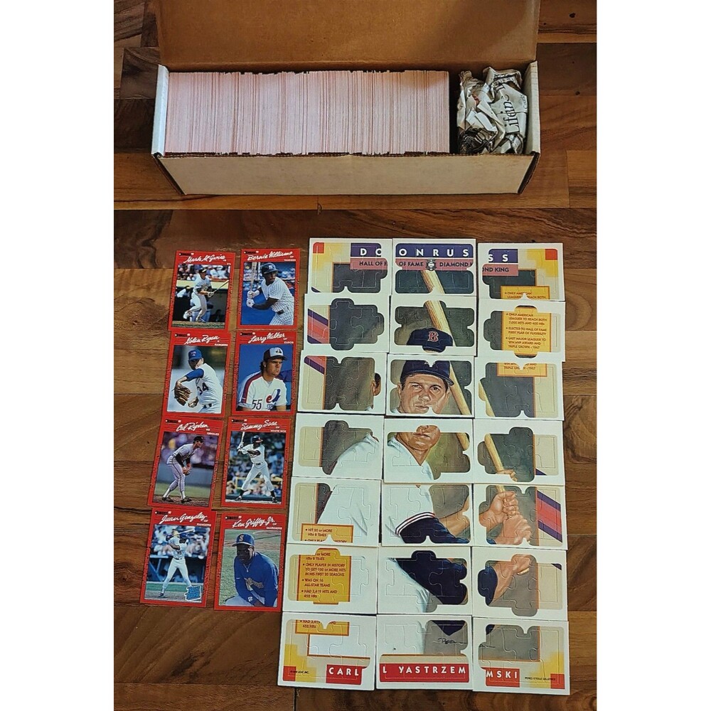 1990 Donruss COMPLETE Baseball Card Set – All 716 Cards + Carl Yastrzem Puzzle ⚾
